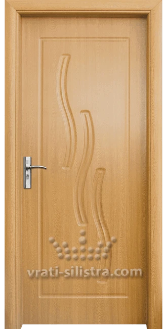 Интериорна HDF врата, модел 014-P Светъл дъб