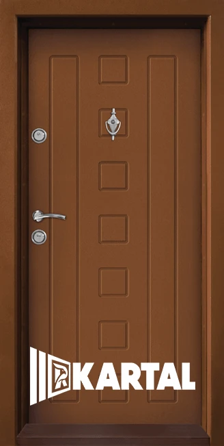 Блиндирана входна врата T-712, цвят Златен дъб
